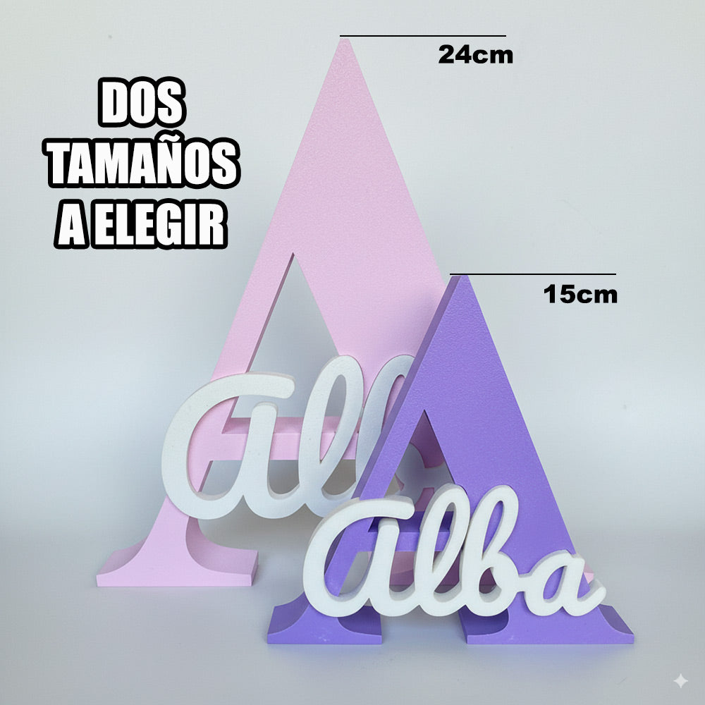 Iniciales 3D con Nombre Personalizado