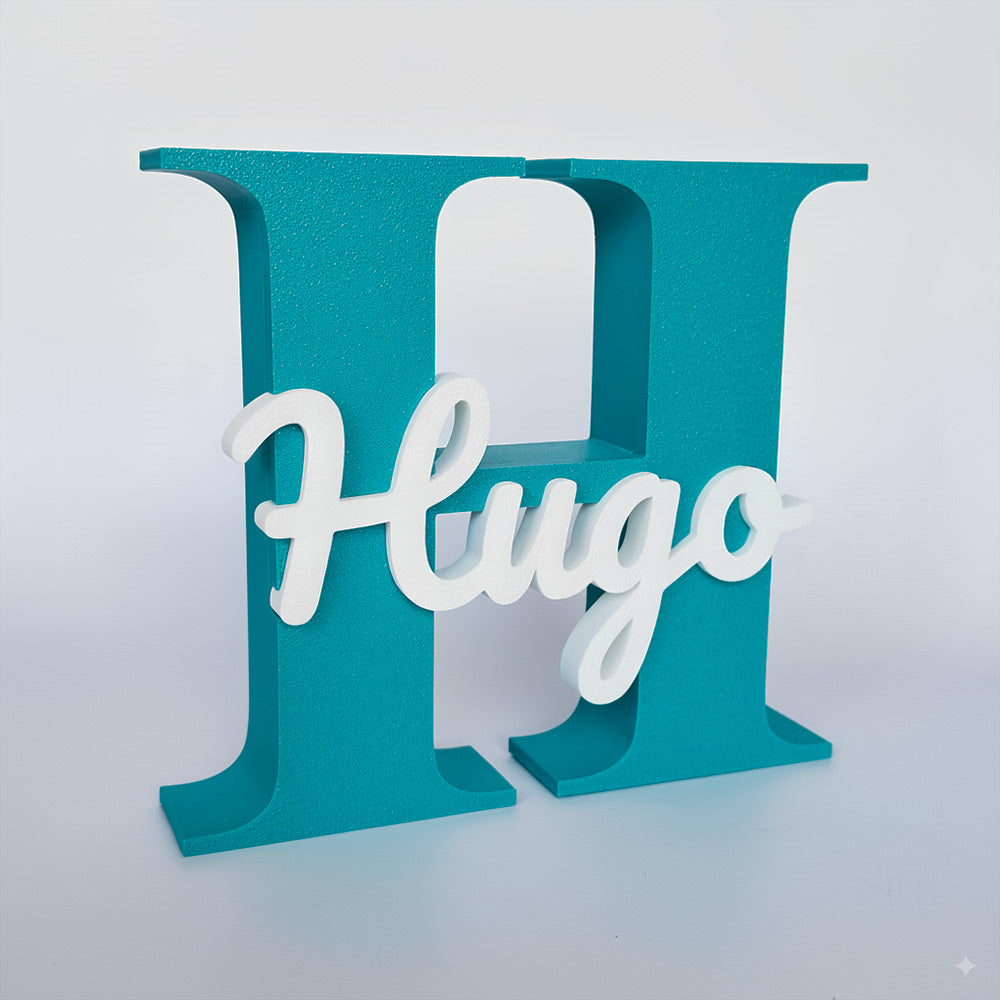 Iniciales 3D con Nombre Personalizado