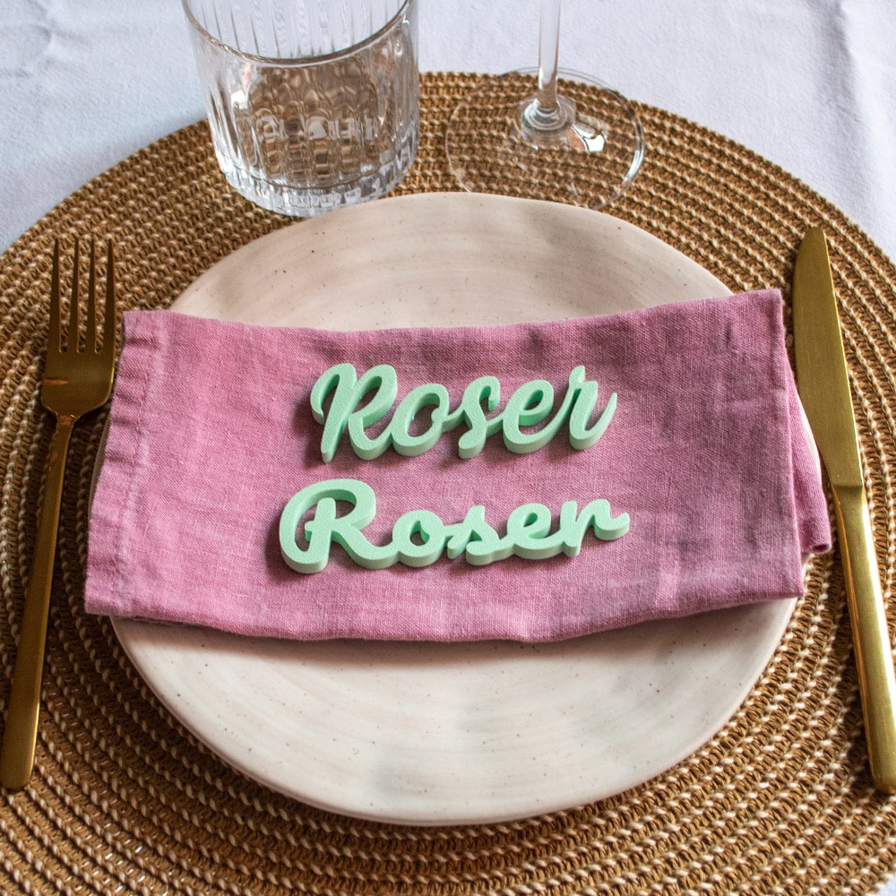 Marcasitios 3D personalizados para eventos y bodas