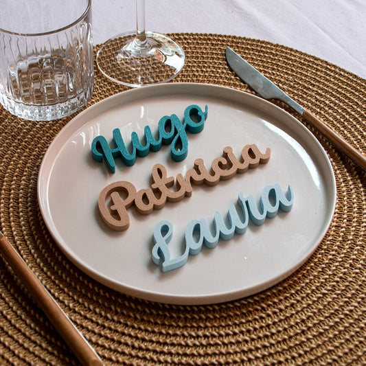 Marcasitios 3D personalizados para eventos y bodas