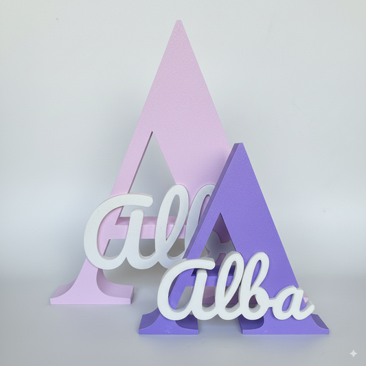 Iniciales 3D con Nombre Personalizado