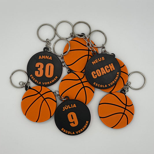 Llavero 3D Baloncesto con Nombre, Dorsal y Club Personalizado
