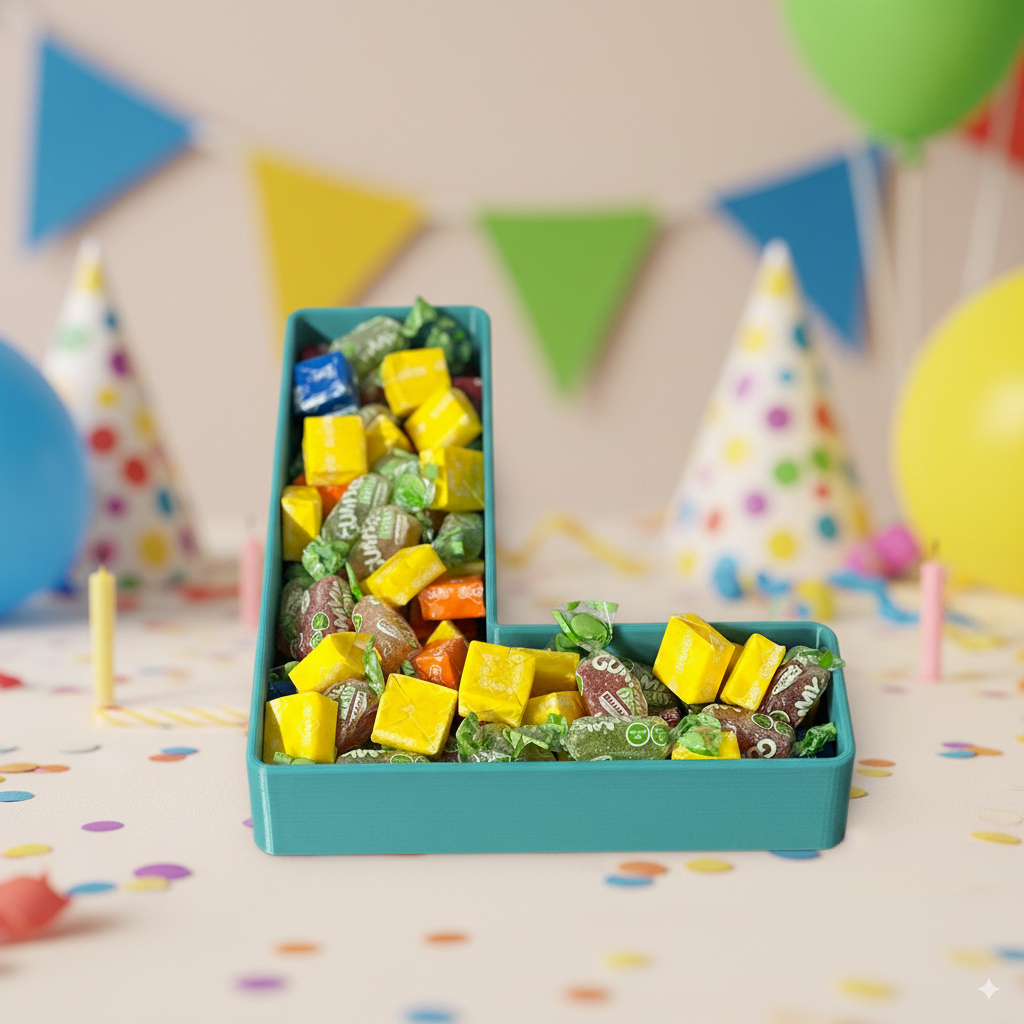 Iniciales Huecas para servir gominolas en celebraciones