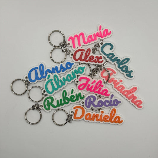 Llavero 3D con nombre personalizado