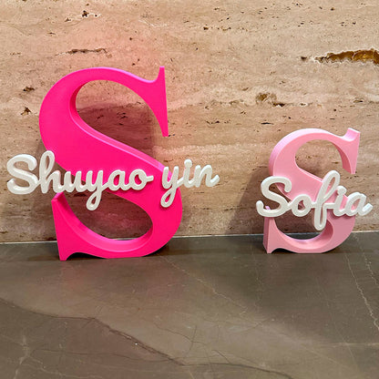 Iniciales 3D con nombre