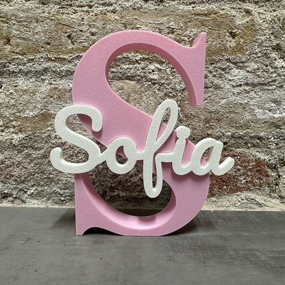 Iniciales 3D con nombre