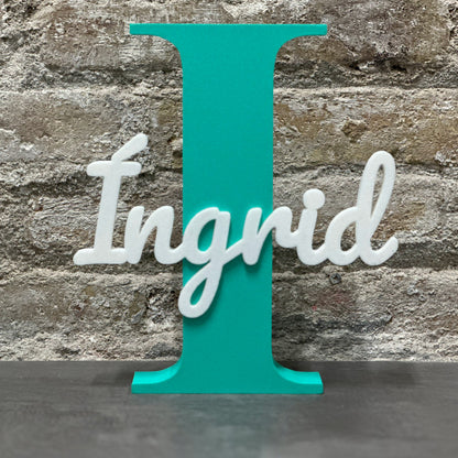 Iniciales 3D con nombre