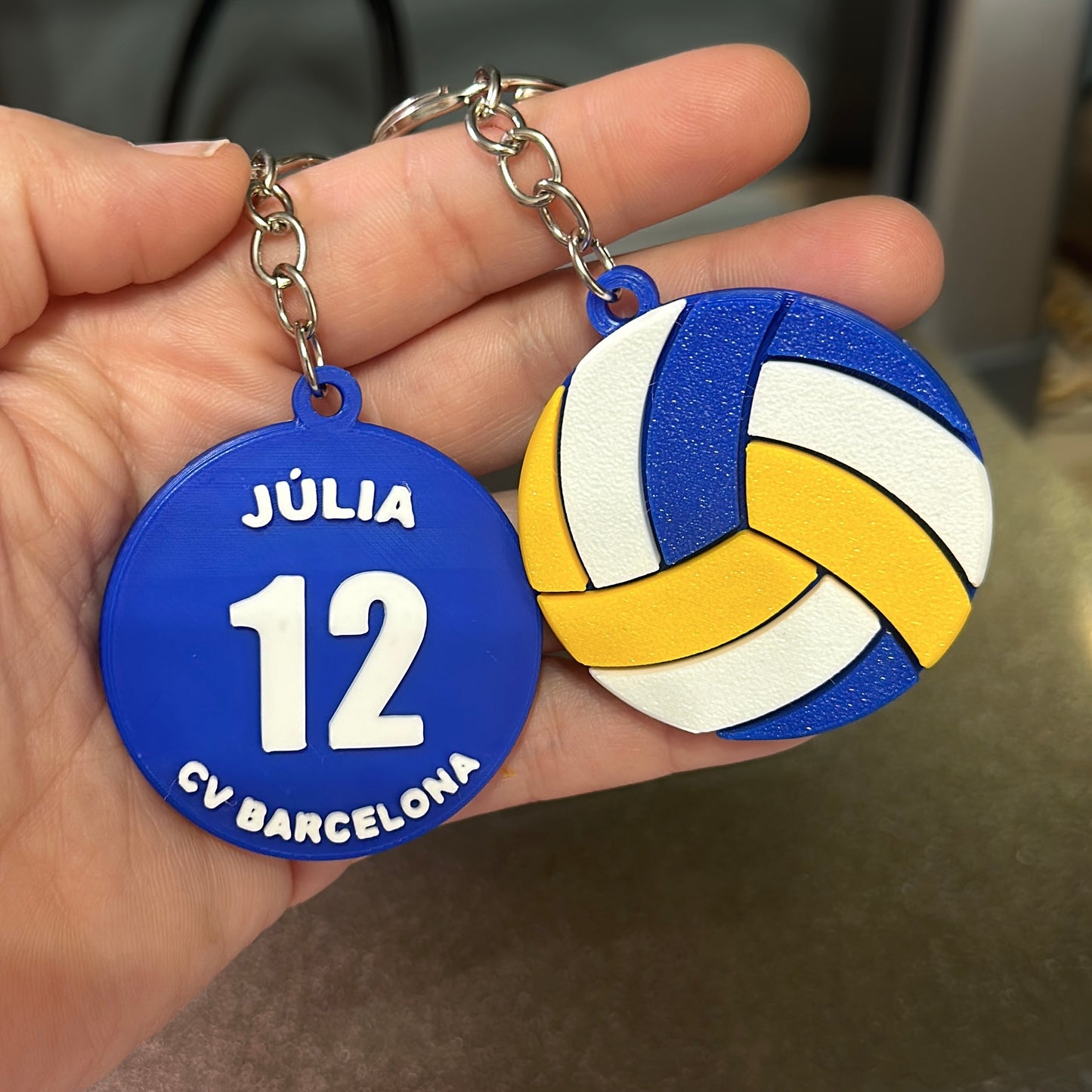Llavero 3D Voleibol con tu nombre, dorsal y club