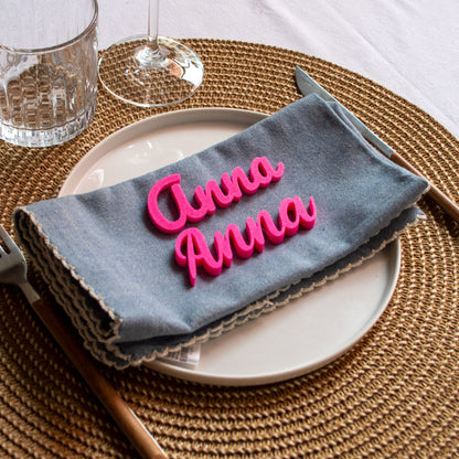 Marcasitios 3D personalizados para eventos y bodas