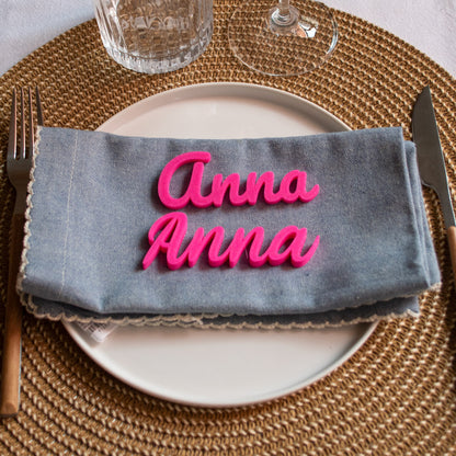 Marcasitios 3D personalizados para eventos y bodas