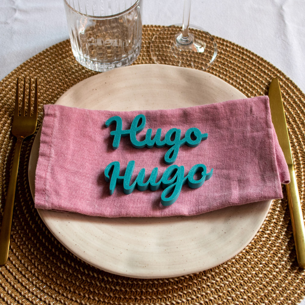 Marcasitios 3D personalizados para eventos y bodas