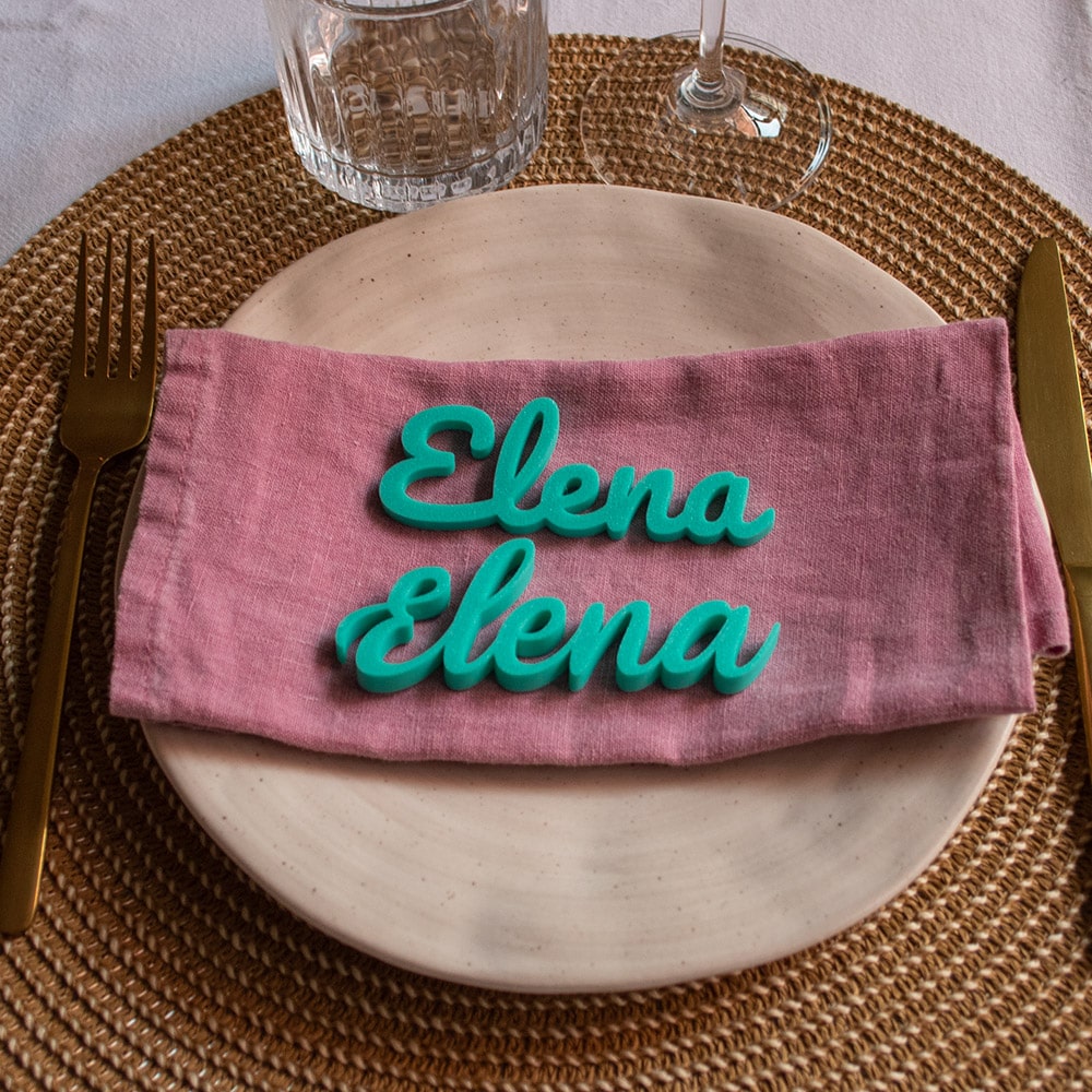 Marcasitios 3D personalizados para eventos y bodas