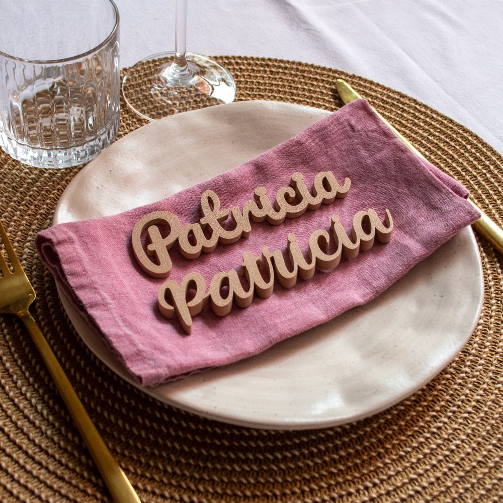 Marcasitios 3D personalizados para eventos y bodas