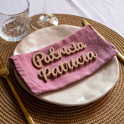 Marcasitios 3D personalizados para eventos y bodas