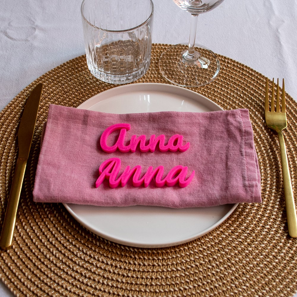 Marcasitios 3D personalizados para eventos y bodas