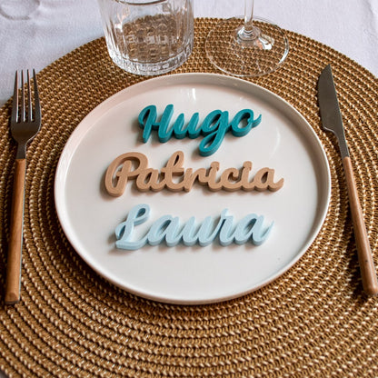 Marcasitios 3D personalizados para eventos y bodas