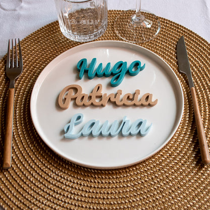 Marcasitios 3D personalizados para eventos y bodas
