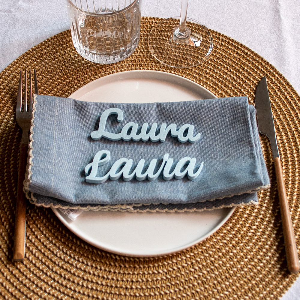 Marcasitios 3D personalizados para eventos y bodas