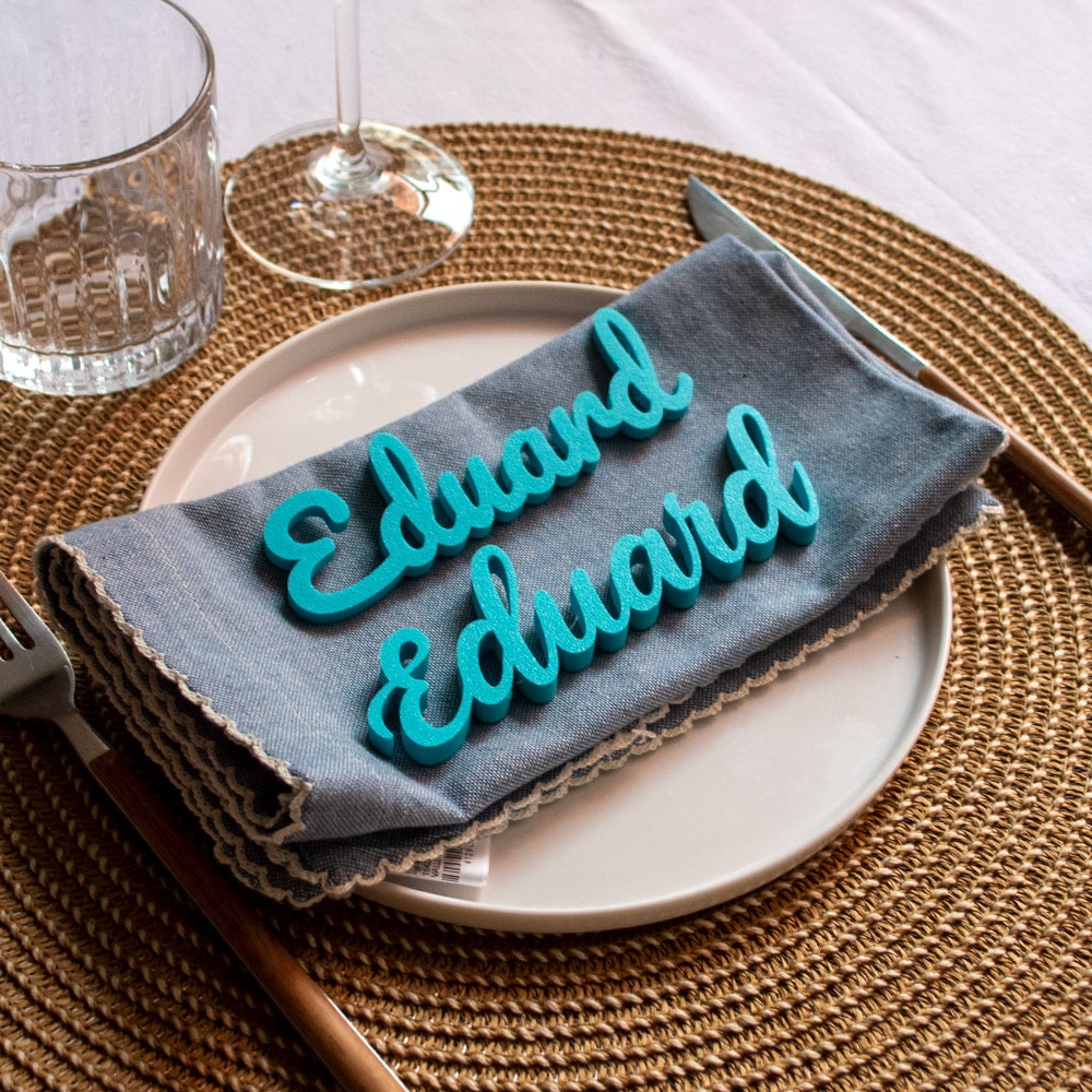 Marcasitios 3D personalizados para eventos y bodas