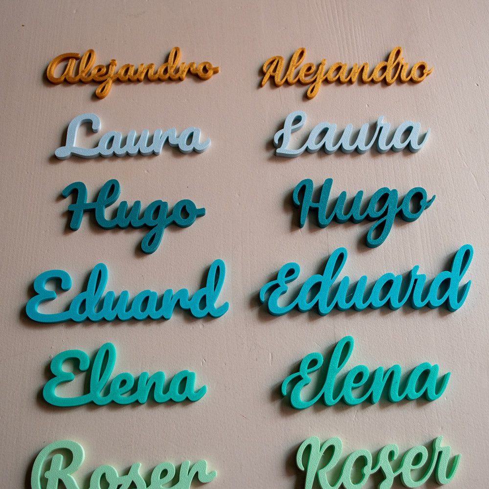 Marcasitios 3D personalizados para eventos y bodas