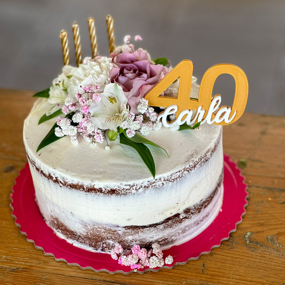 Topper tarta de cumpleaños personalizado en 3D