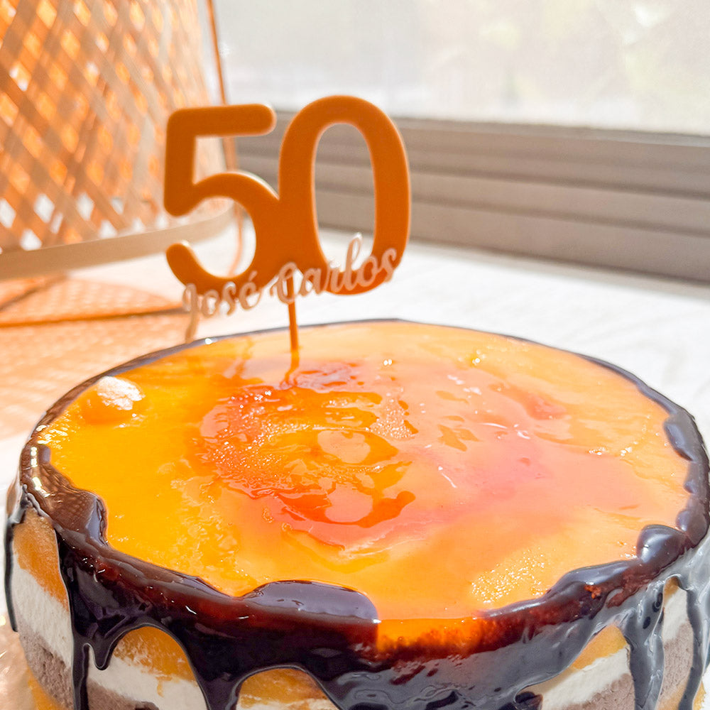Topper tarta de cumpleaños personalizado en 3D