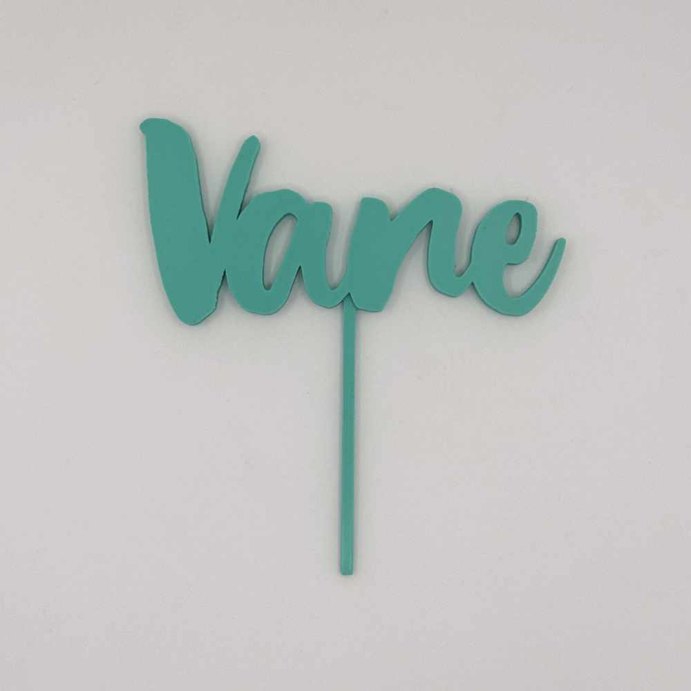 Topper tarta de cumpleaños personalizado en 3D solo nombre