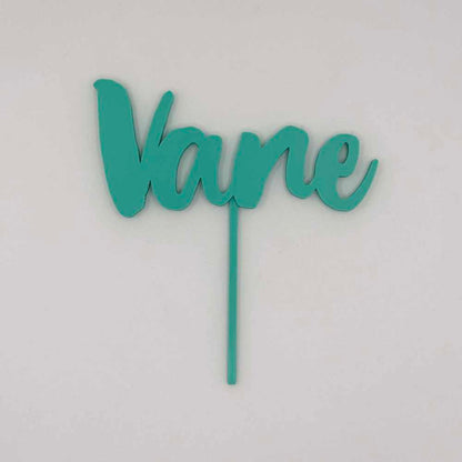 Topper tarta de cumpleaños personalizado en 3D solo nombre