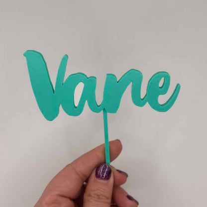 Topper tarta de cumpleaños personalizado en 3D solo nombre
