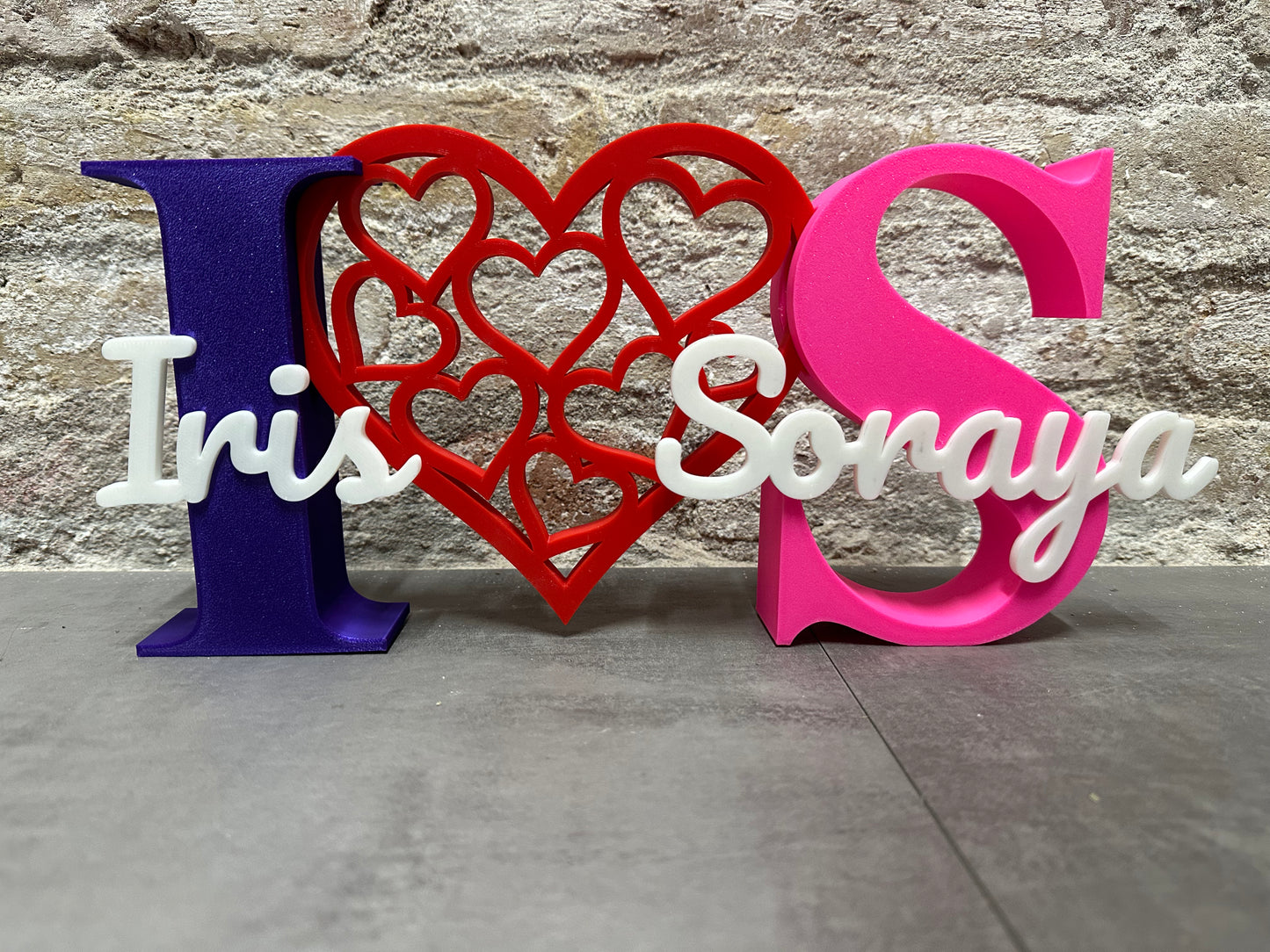 Letras personalizadas corazón