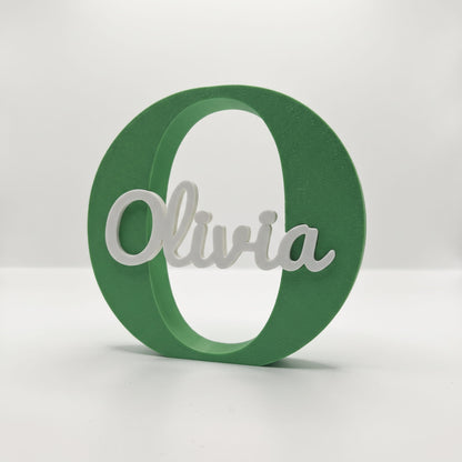 Inicial O con nombre Olivia en color 230 - Verde