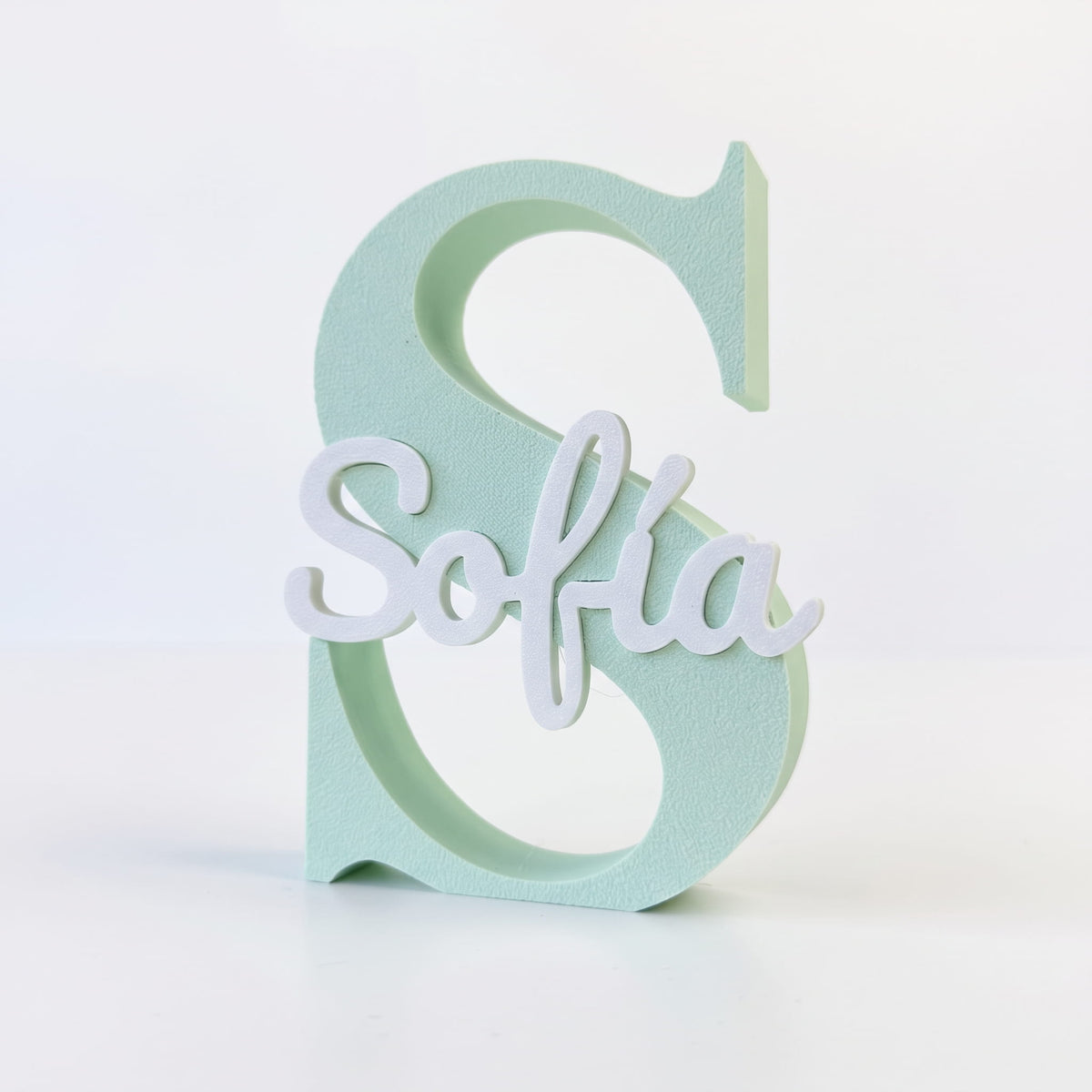 Inicial S con nombre Sofia en color 220 - Menta