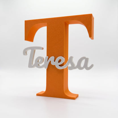 Inicial T con nombre Teresa en color 150 - Naranja