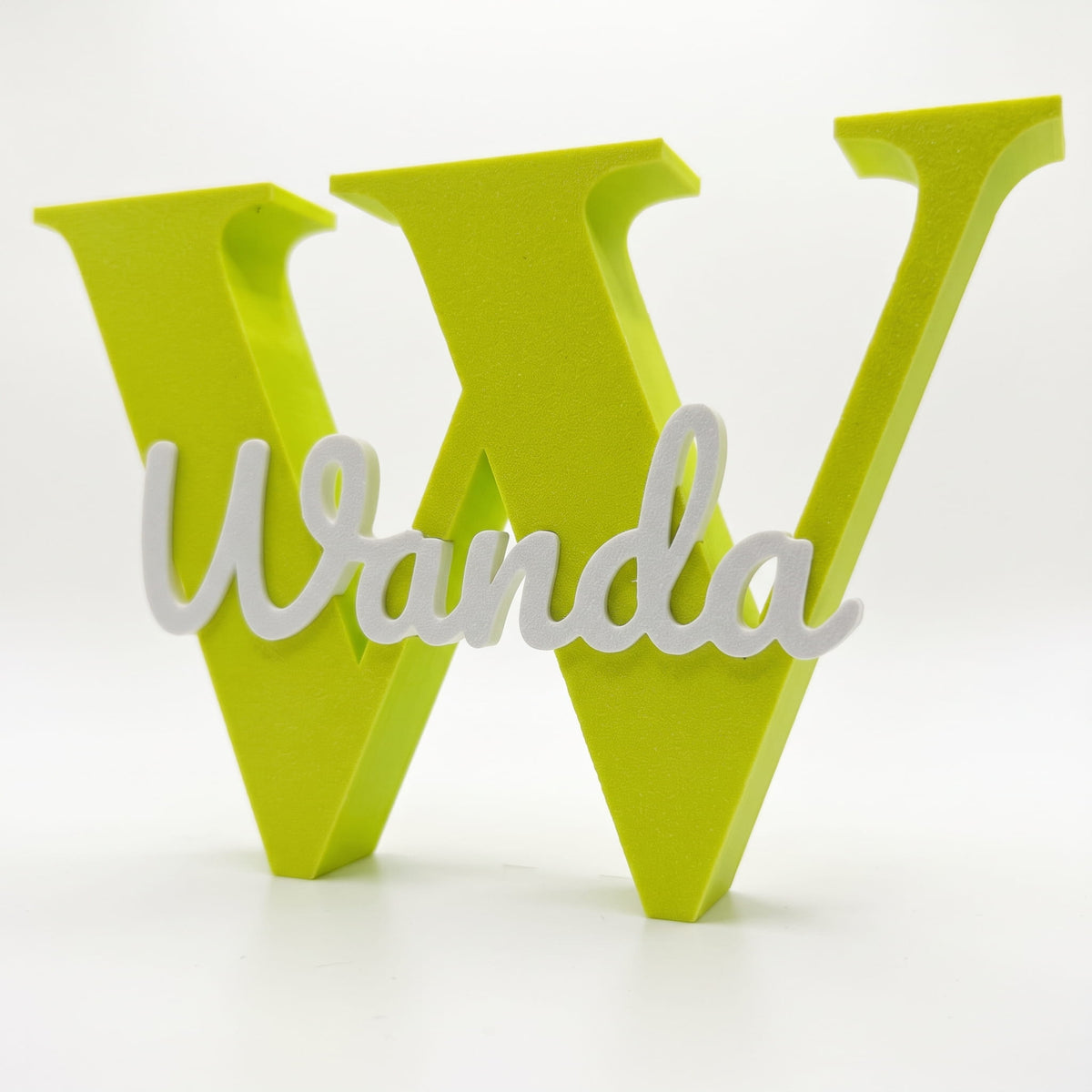 Inicial W con nombre Wanda en color 125 - Amarillo Tenis